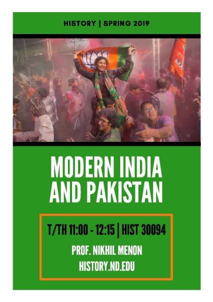 Poster Modern India And Pakistan Reduced