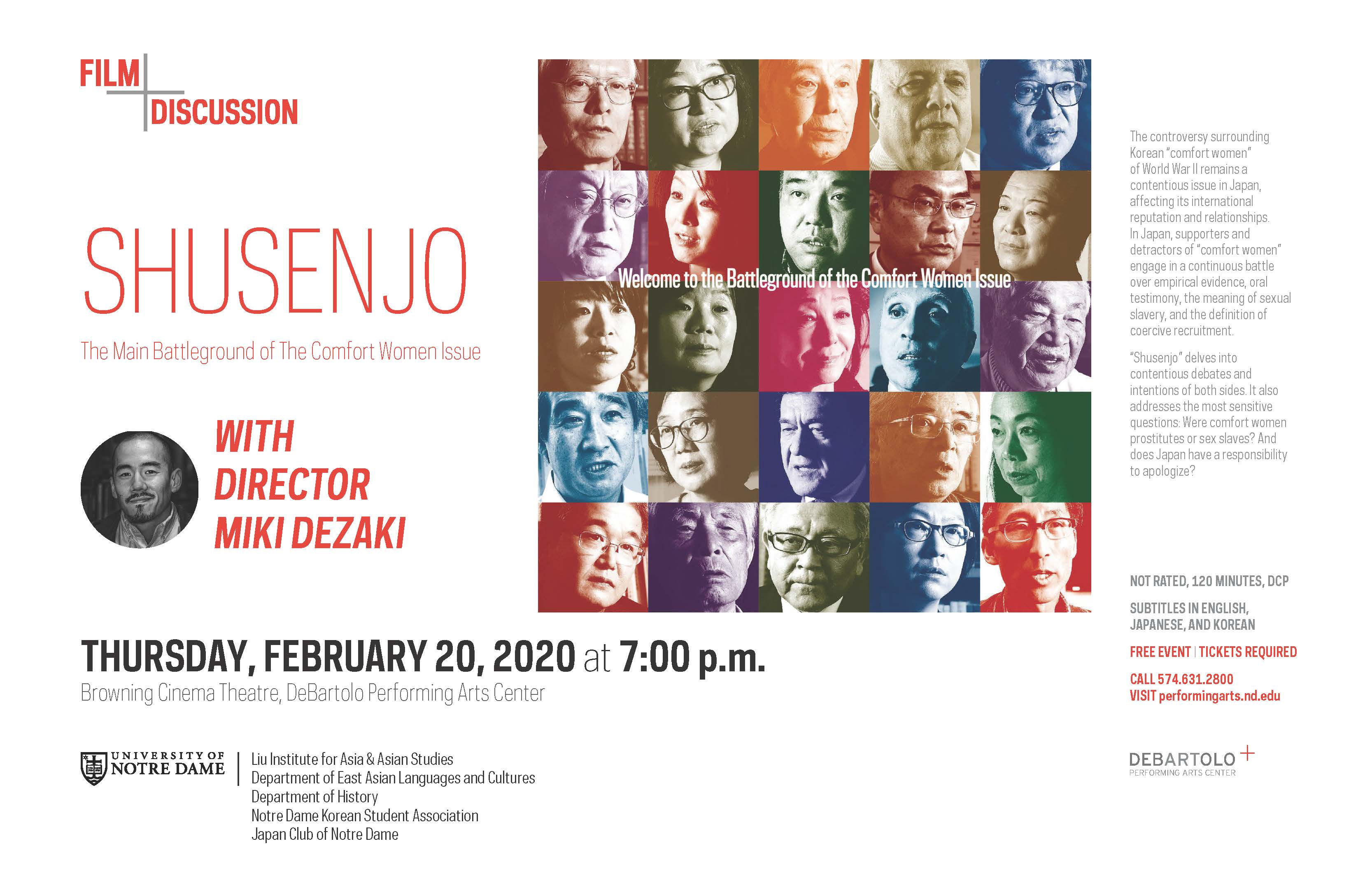 Film Screening Shusenjo The Main Battleground of the Comfort Women Issue (2019) Events Department of History University of Notre Dame image