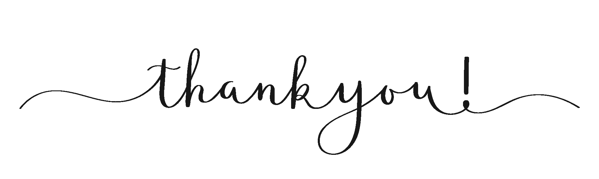 The words Thank You! in cursive script.